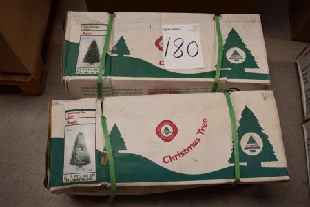 2 Stück. künstliche Weihnachtsbäume H 185 cm