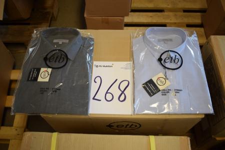 20 stk. skjorter str. L/XL, koksgrå og lys blå