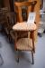 4 pcs. chairs w. leather + 2. chairs floral fabric