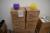 3 boxes m. Lanterns, yellow 24 pcs. boxes and 3 m. lanterns, purple 24 pieces.
