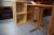 Partition + drawers on wheels + round table Ø 90 cm