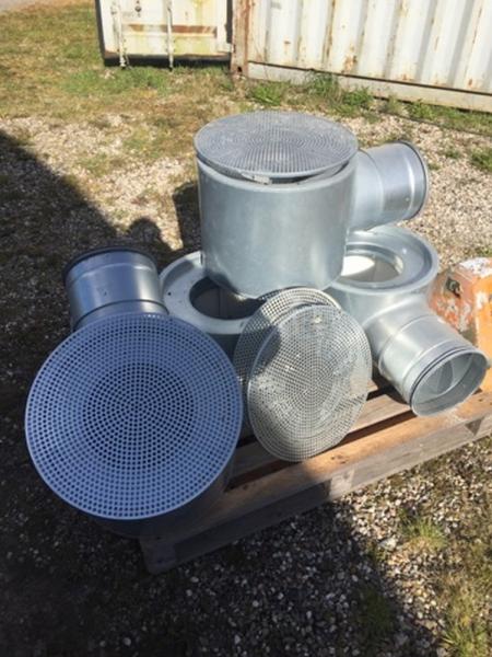 4 ventilation units in gray Ø 250 mm