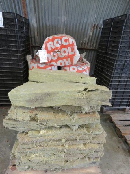 Insulation, Rockwool 5 new packages of different sizes + 2 open of wind blown quality