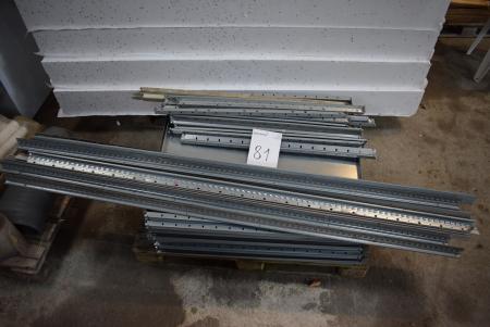 Div. Stainless steel shelves on the pallet