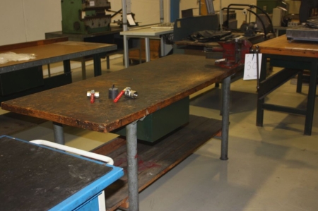Work bench with drawer and vice