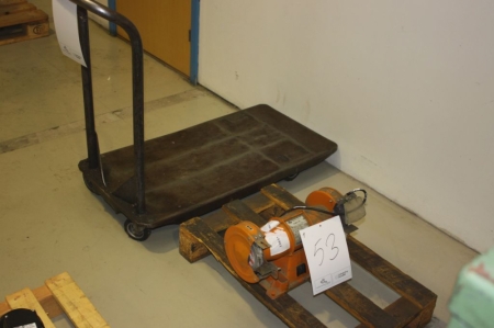 Bench grinder, KEF Slibex 150 + workshop trolley