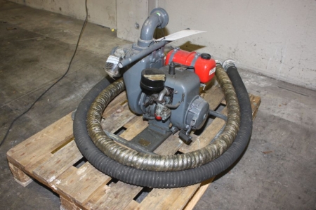 Motorized pump with suction hose