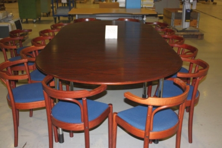 Conference table + 16 chairs