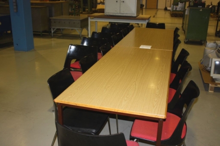 2 canteen tables + 19 chairs