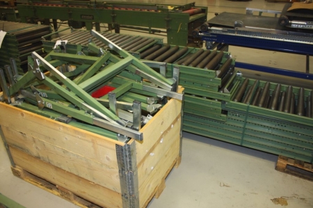 Quantity of roller conveyors