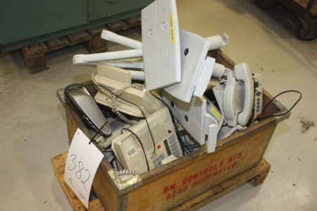 Box with various telephones