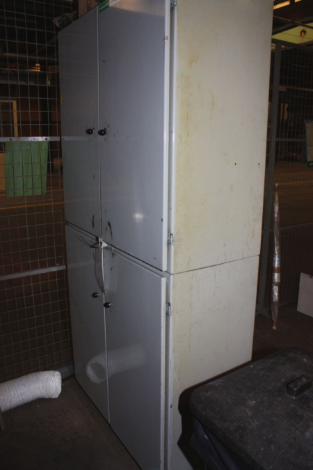 2 steel cabinets with content