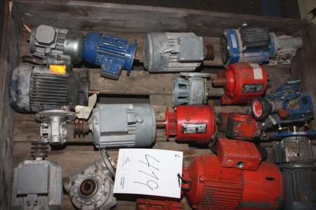 Pallet with  electrical engines / gear motors