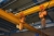 Cross member crane, Span app. 7 meter, length app. 18 meters, w. 2 x 1000 kg. taljer. High and low speed. 