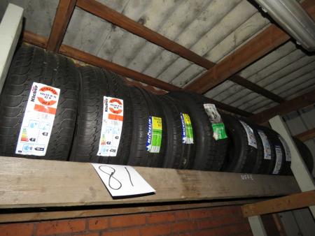 9 new tires different sizes.