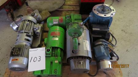 various gear and electric motors