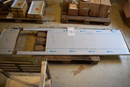 Stainless steel table top 65 x 260 cm