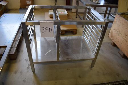 Stainless steel table for trays