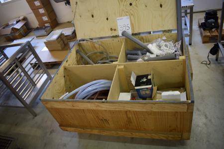 Box with div. Tubing, PVC tubing, cleaning materials, etc.