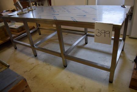 Stainless steel table 75 x 190 cm