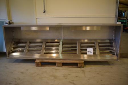 Industrial stainless L extractor 290 cm