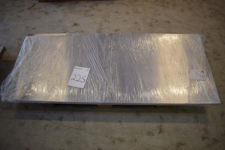 Stainless steel table top 80 x 185 cm