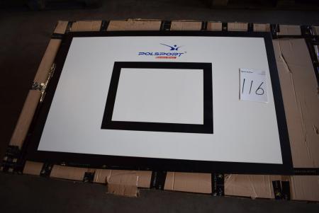 Basketball plate fiberglass. Height 105 width 180+ basketball board in wood. 90x135 cm.