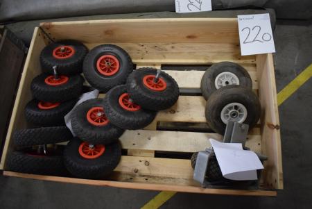 Various rubber wheels.