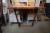 Dining table in wood w. 6 chairs