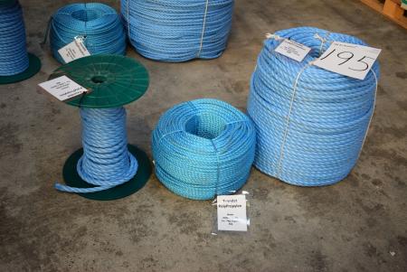 2 pcs. Ropes about 12 mm 325 m + 1. Ropes 8 mm 220