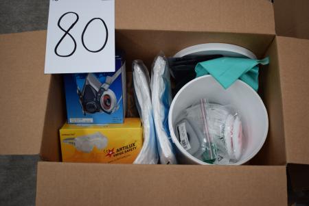 Box with protective equipment. unused