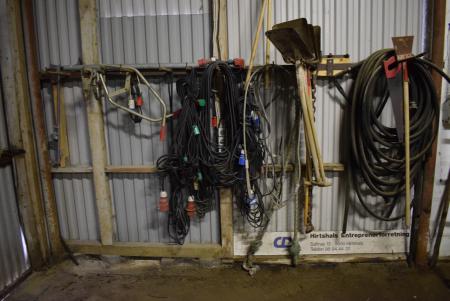 Div. Cables, tubes, buckets on wall