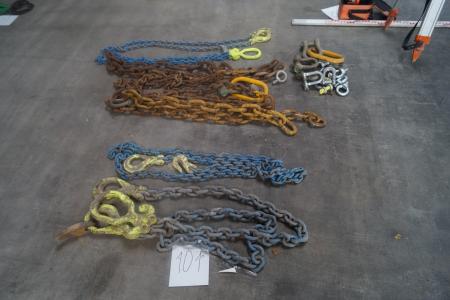 Various chain lengths + shackles.