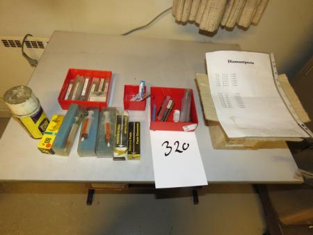 Various cutting tools, diamond paste and treklo and more.