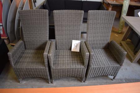 3 pieces. wicker chairs