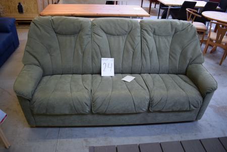 3 pers. sofa, grøn velour