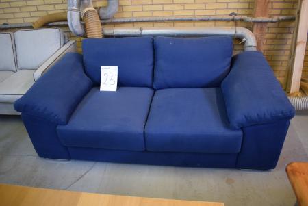 2 pers. sofa, blå