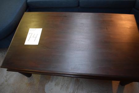 Dark brown coffee table 75 x 135 cm