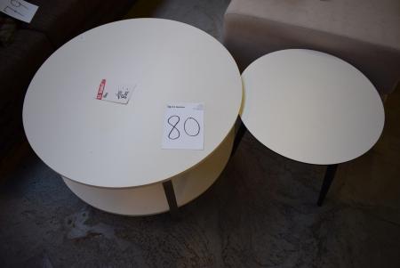 Tabelle Ø60 cm + Tisch Ø90 cm