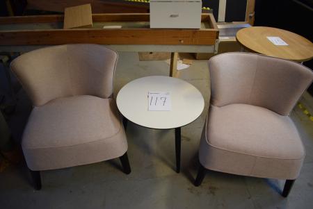 2 pcs. chairs + table