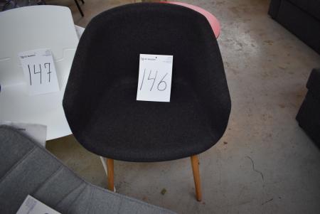 Chair, black felt