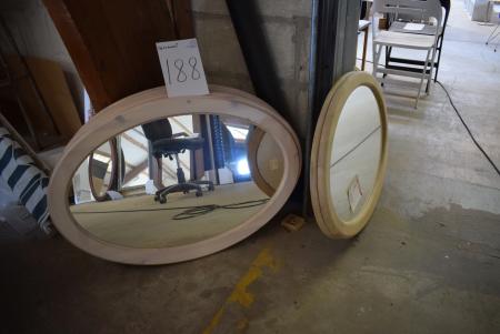 9 pcs. m mirrors. wooden frame