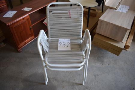 2 pcs. Retro stacking chairs