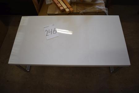 Hvid højglans sofabord 70 x 135 cm