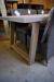 Garden table, gray concrete + 6 pcs. chairs with cushions