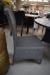 Dining table 150 cm, metal + 6 pcs. wicker chairs, high back with cushions