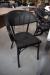 Table 100 x 200 cm, W w. + Chrome frame 6 pcs. chairs black
