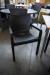 Table 100 x 180 cm + 5 pieces. black plastic chairs