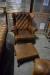 3 pers. Chesterfield sofa chair + m. High back chair + m. + Low back stool, brown skins