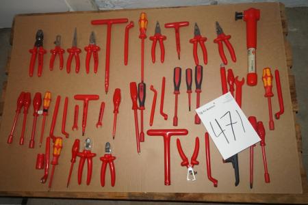 Various isolated hand tools.